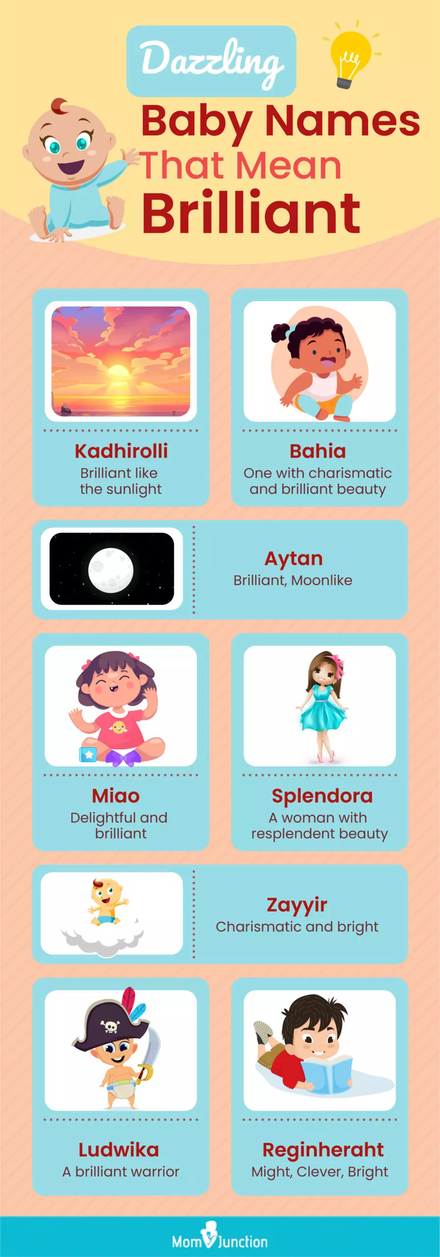 dazzling baby names that mean brilliant (infographic)