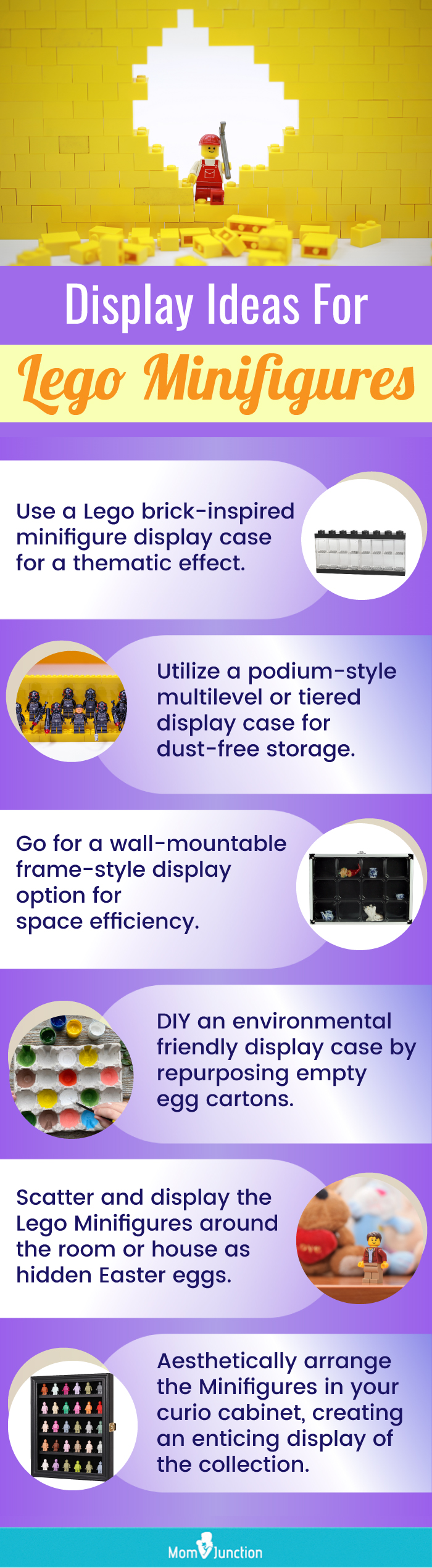 Display Ideas For Lego Minifigures (infographic)