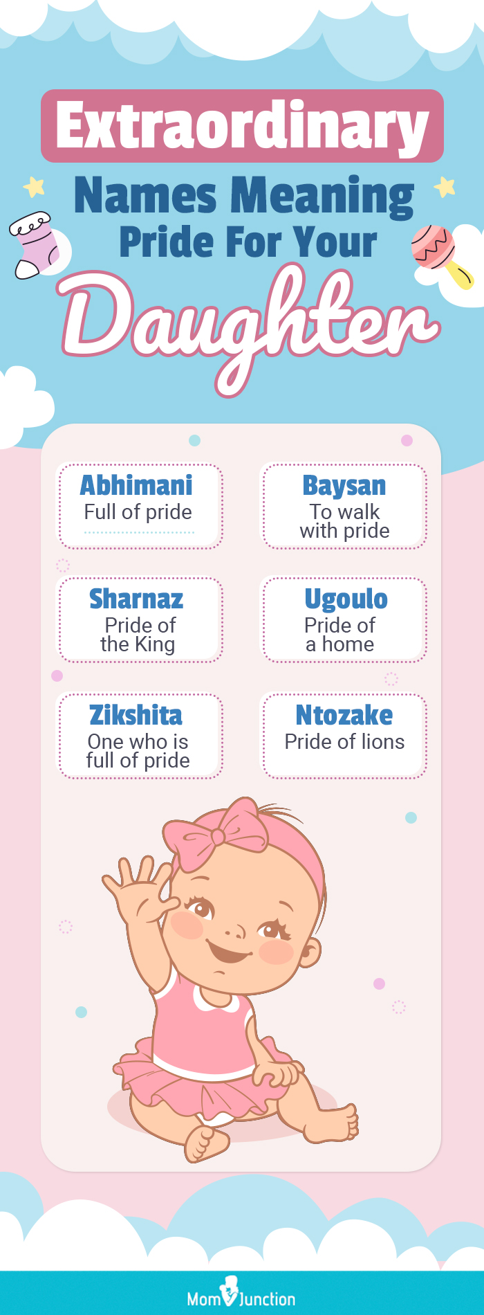 extraordinary names meaning pride for your daughter (infographic)