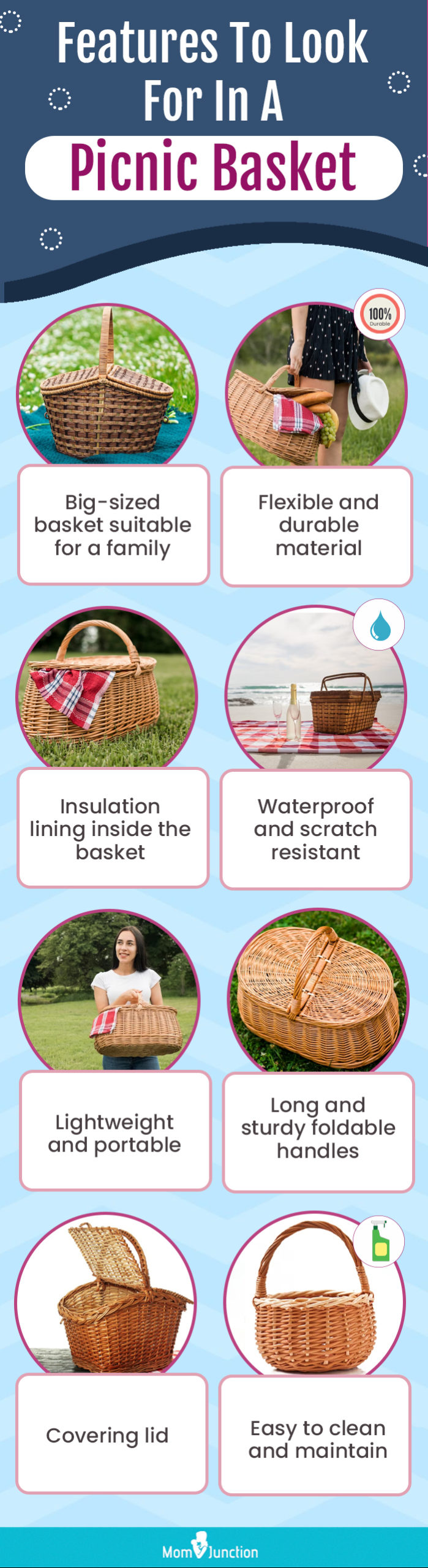 Features To Look For In A Picnic Basket (infographic)