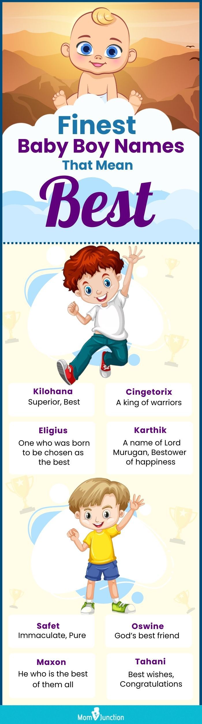 finest baby boy names that mean best (infographic)