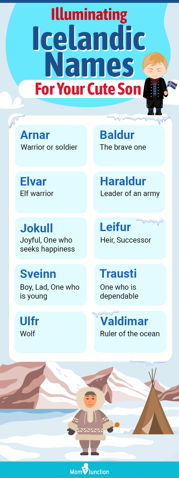 illuminating icelandic names for your cute son(infographic)