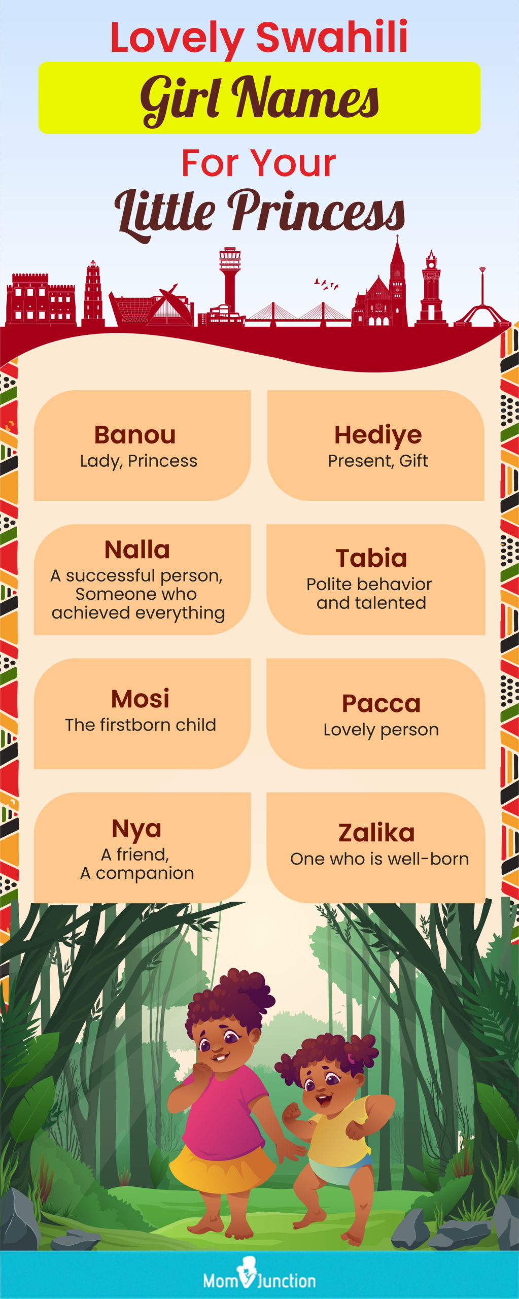 lovely swahili girl names for your little princess (infographic)