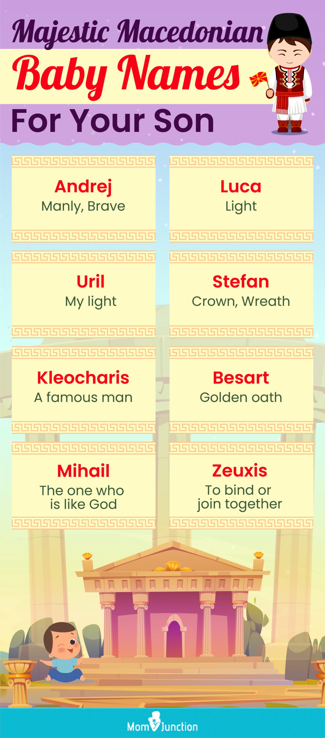majestic macedonian baby names for your son (infographic)