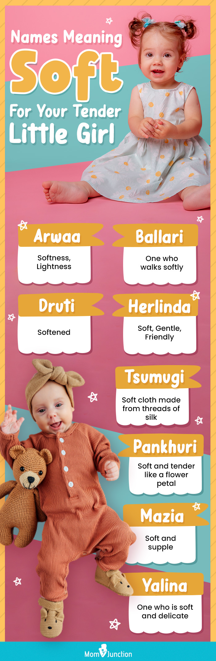names meaning soft for your tender little girl (infographic)