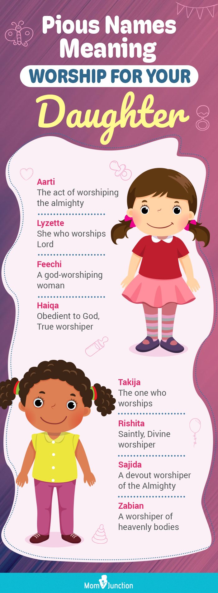 pious names meaning worship for your daughter (infographic)