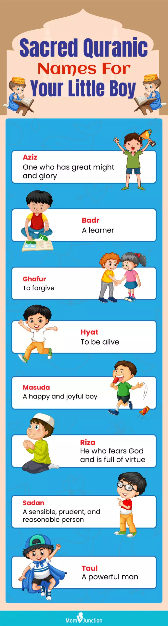 sacred quranic names for your little boy (infographic)