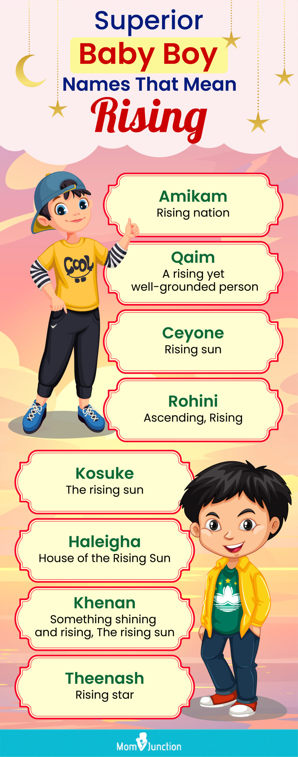 superior baby boy names that mean rising (infographic)