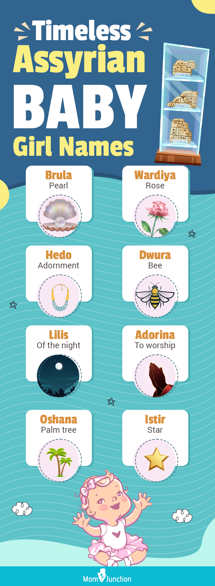 timeless assyrian baby girl names (infographic)