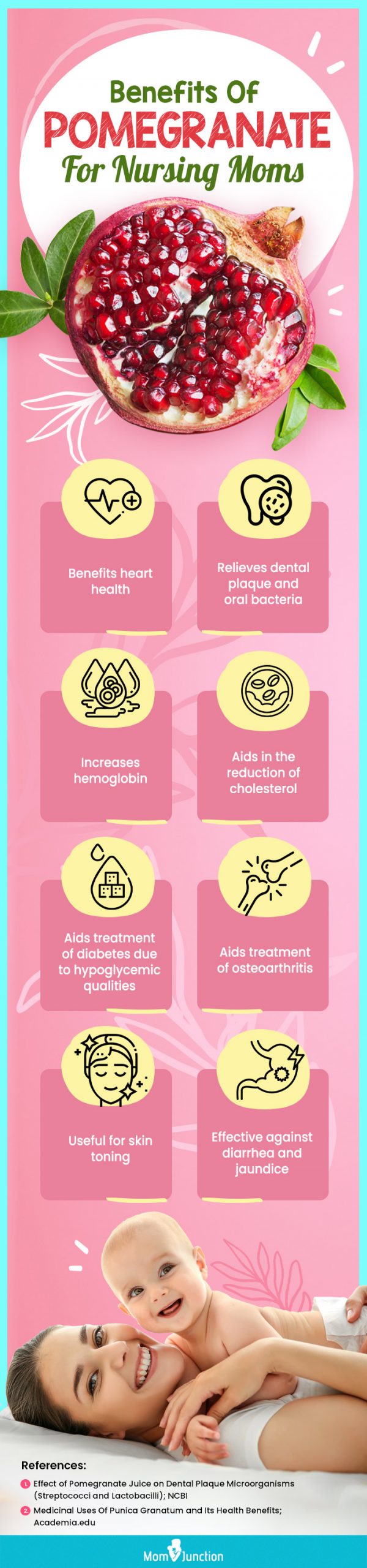 benefits of pomegranate for nursing moms (infographic)