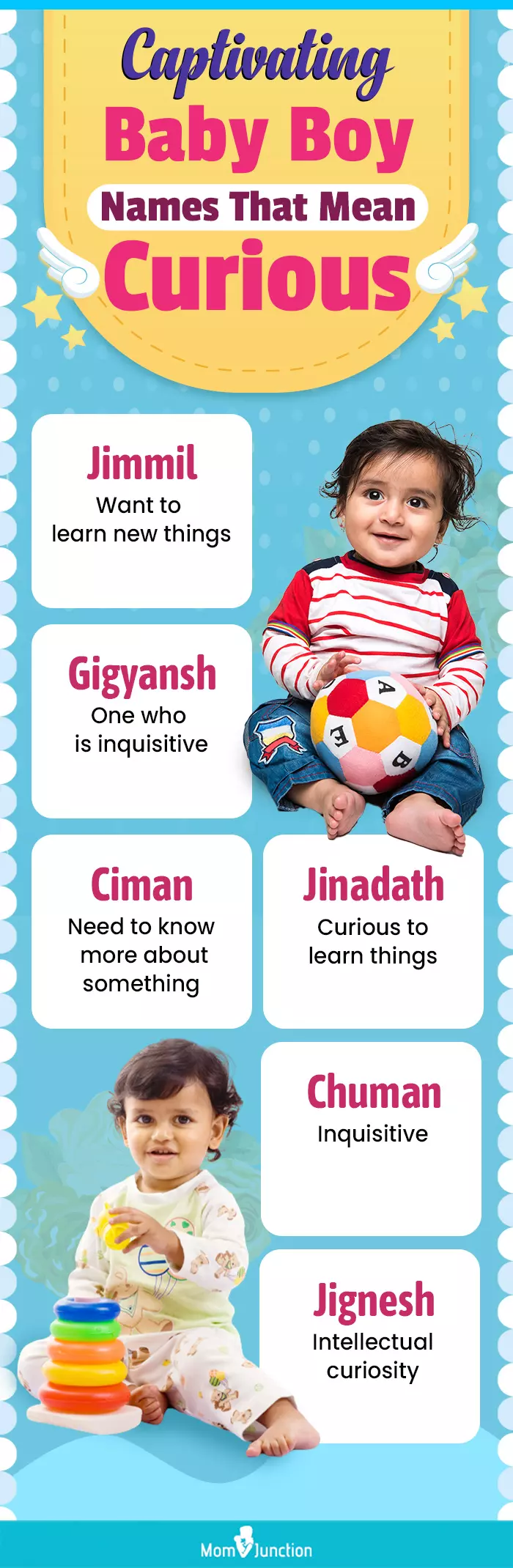 captivating baby boy names that mean curious (infographic)