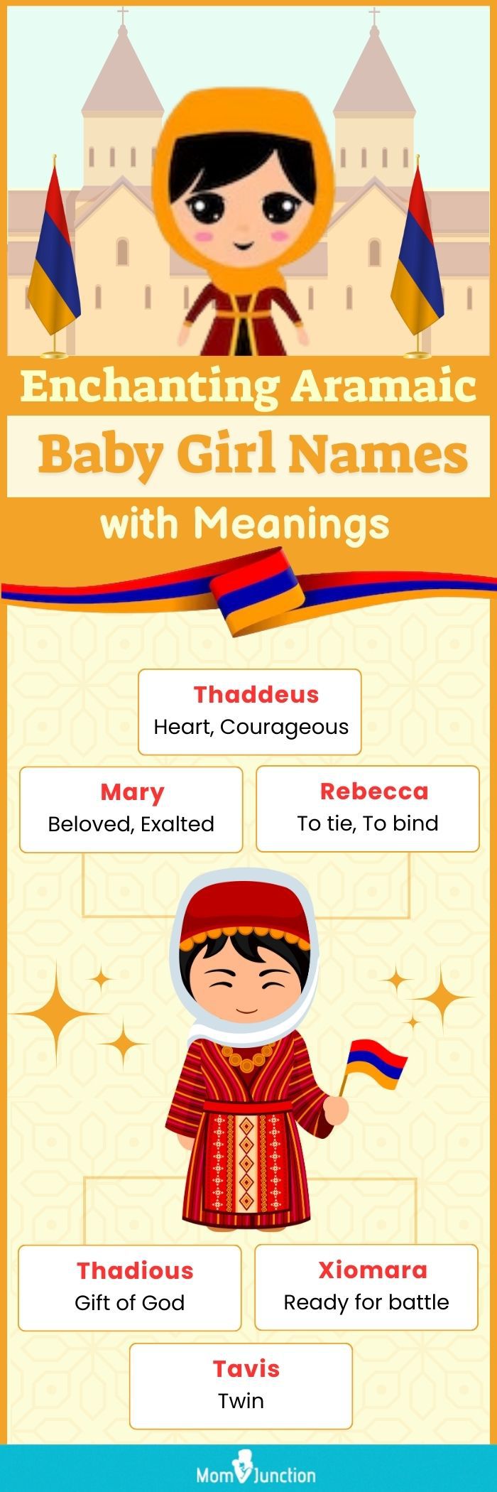 enchanting aramaic babygirl names with meanings (infographic)