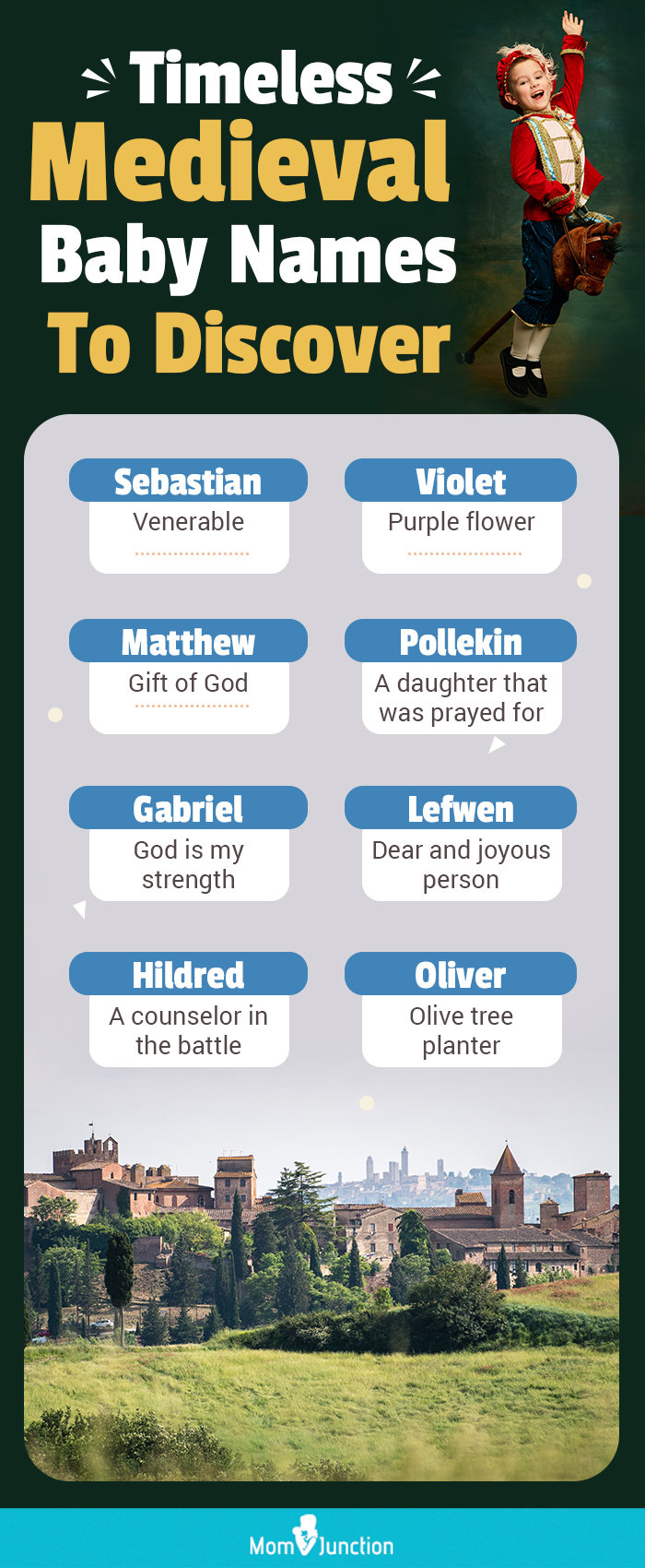timeless medieval baby names to discover (infographic)