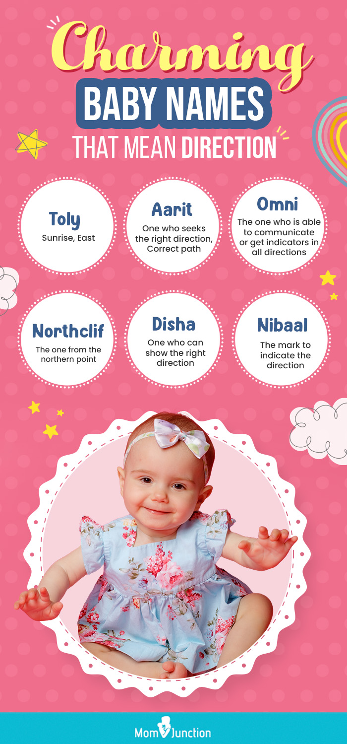 charming baby names that mean direction (infographic)