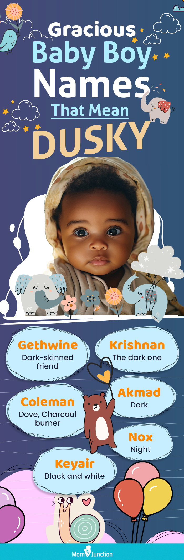 gracious baby boy names that mean dusky(infographic)