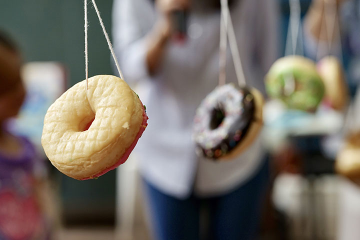 Hanging donuts