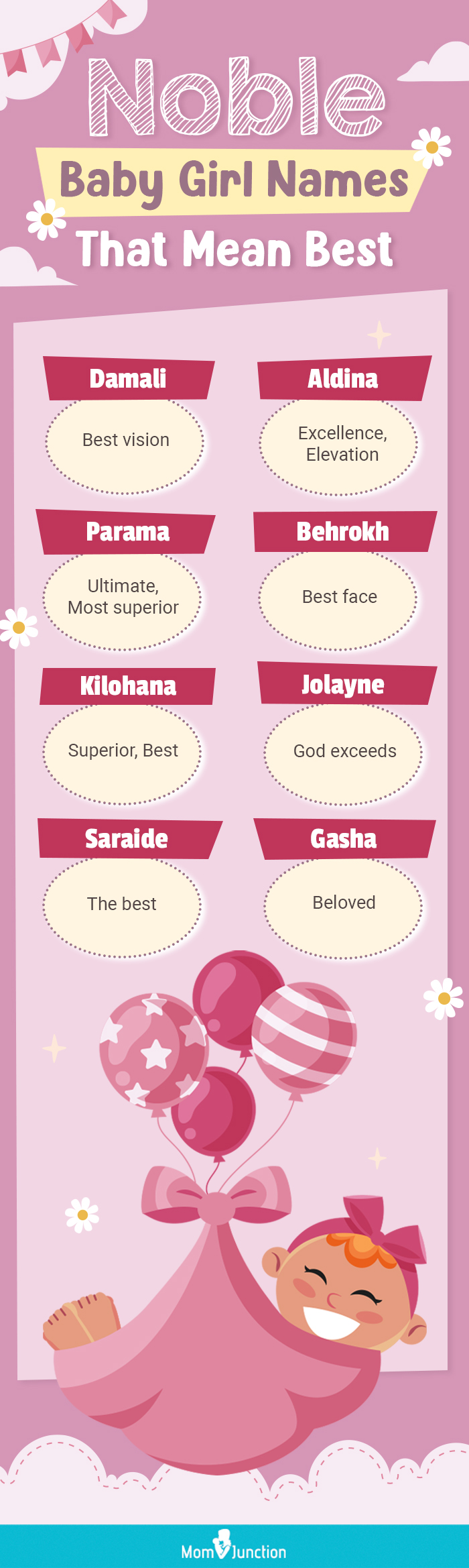 noble baby girl names that mean best(infographic)