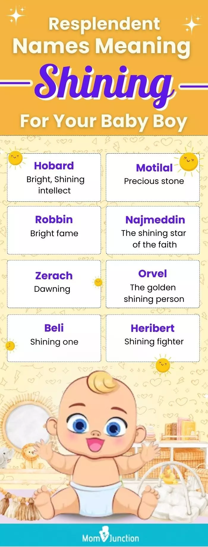 resplendent names meaning shining for your baby boy (infographic)
