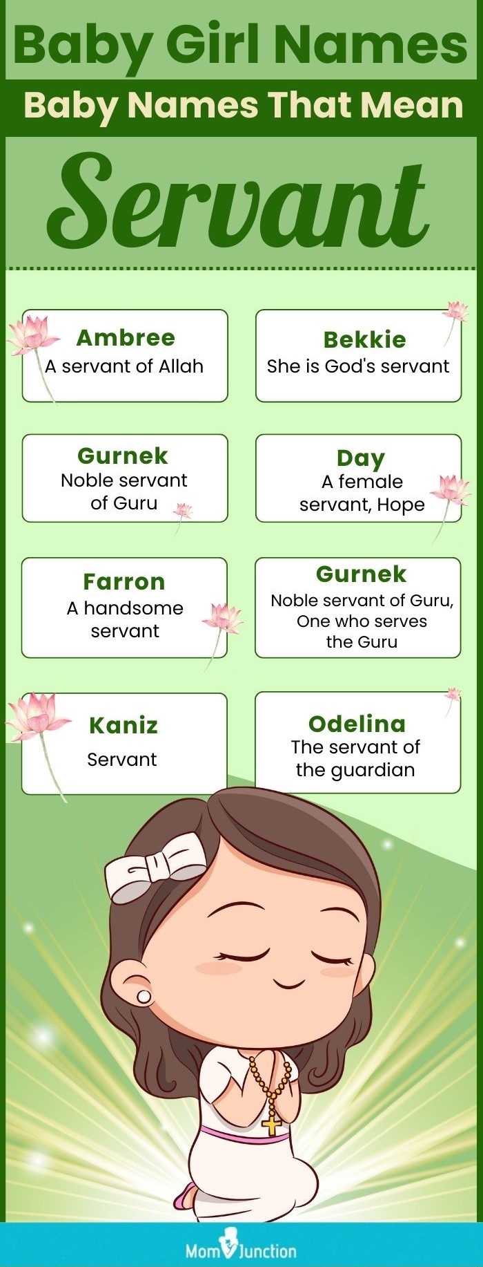 baby girl names that mean servant (infographic)