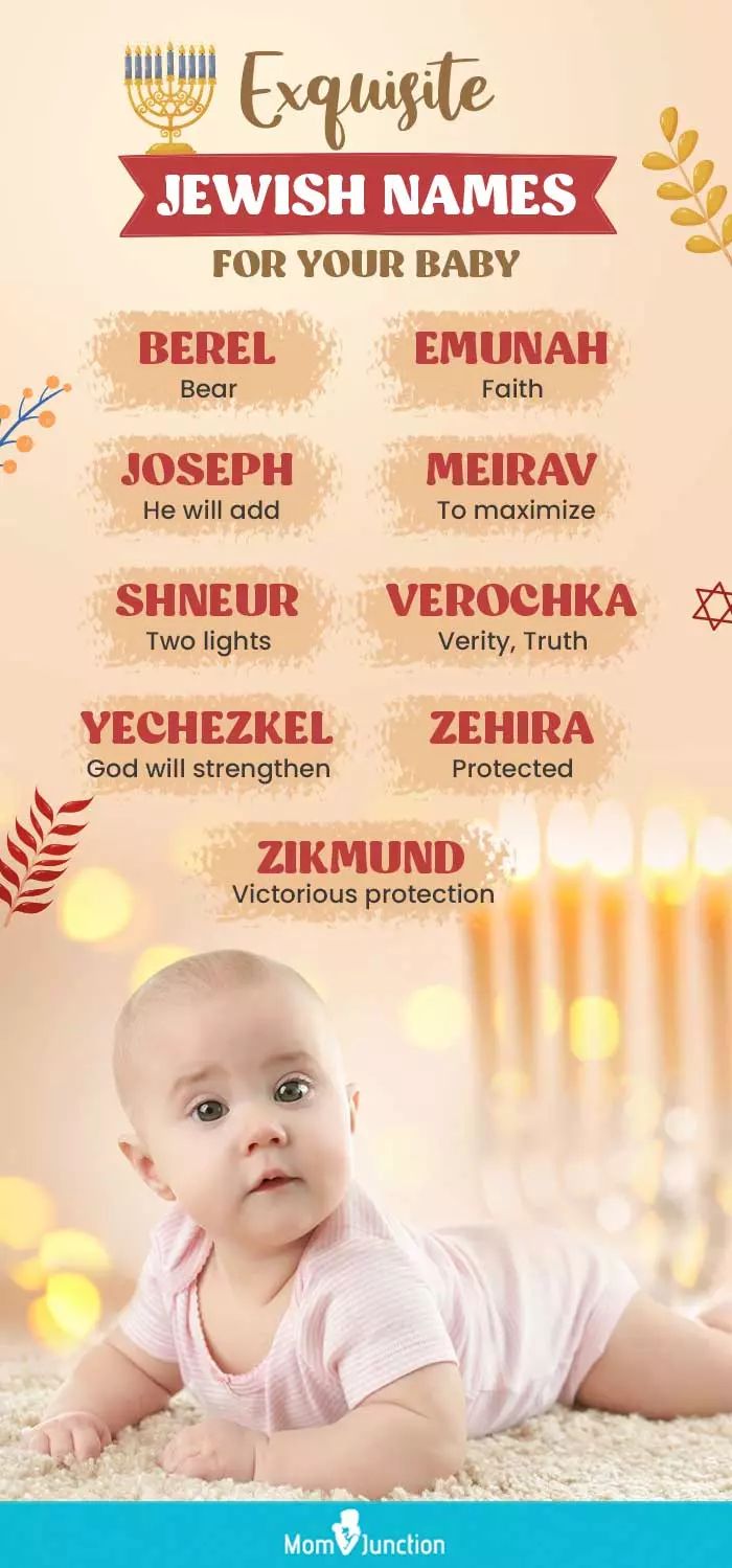 exquisite jewish names for your baby (infographic)