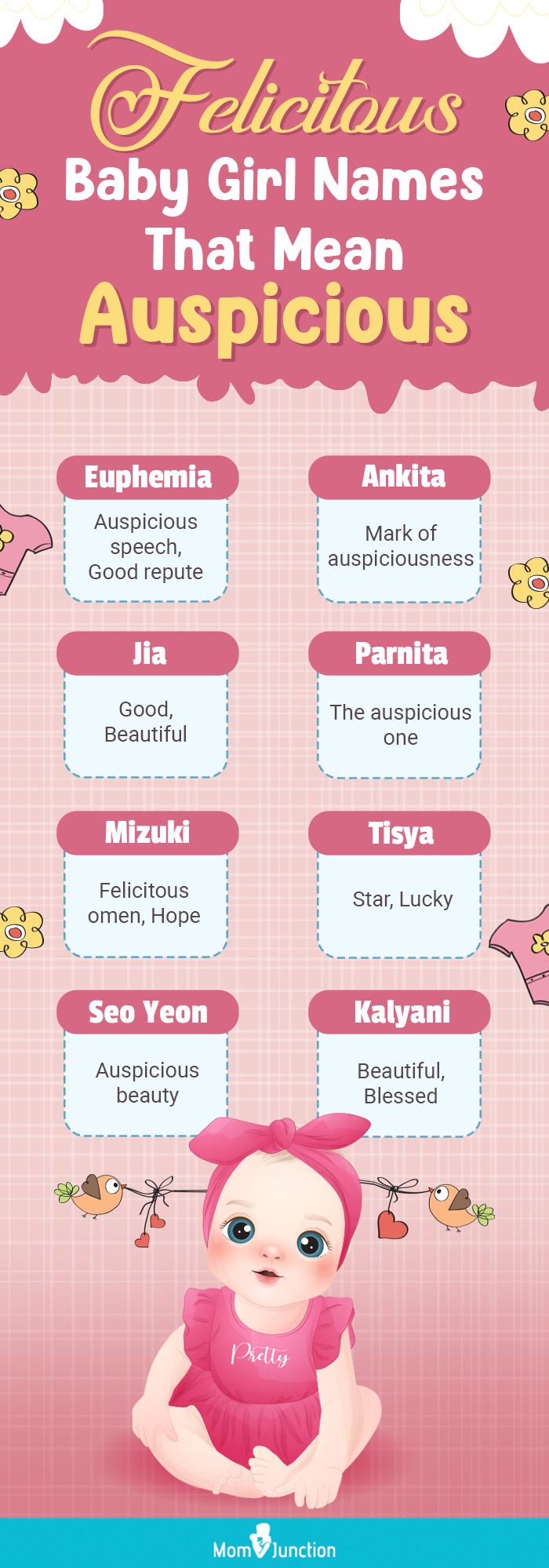 Felicitous Baby Girl Names That Mean Auspicious (infographic)