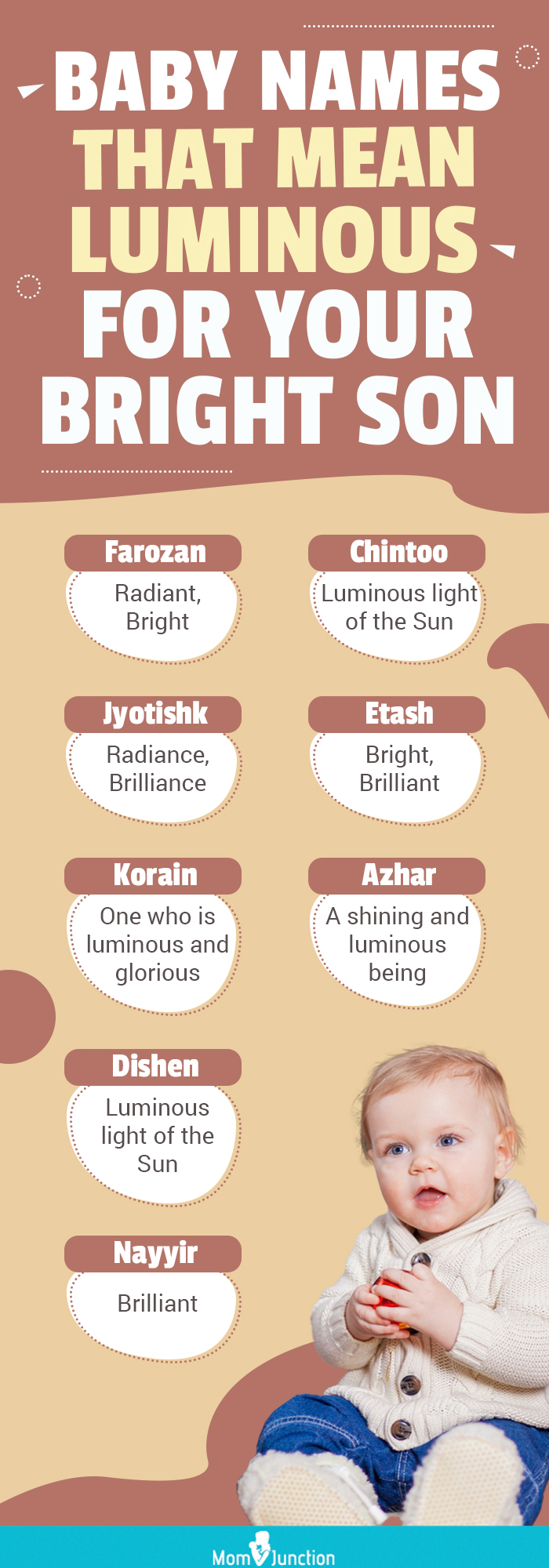 Baby Names That Mean Luminous For Your Bright Son (infographic)