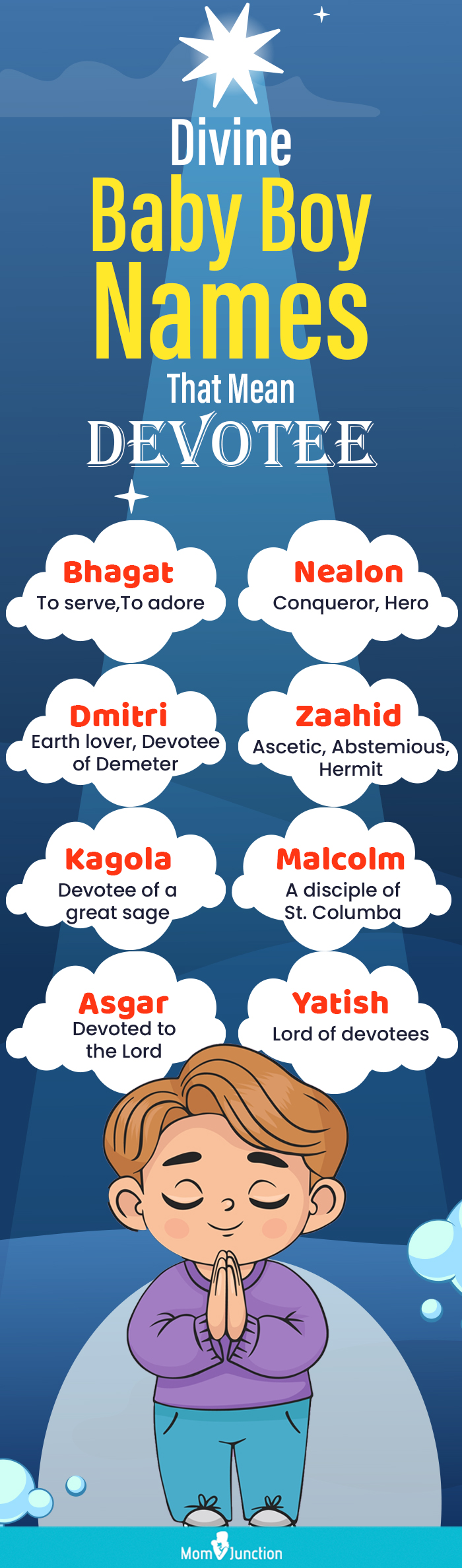 Divine Baby Boy Names That Mean Devotee (infographic)