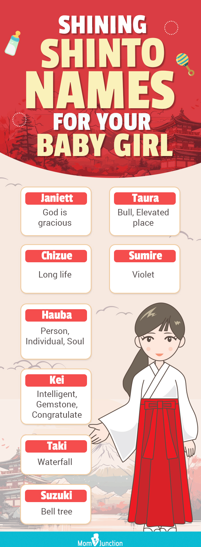 Shining Shinto Names For Your Baby Girl (infographic)