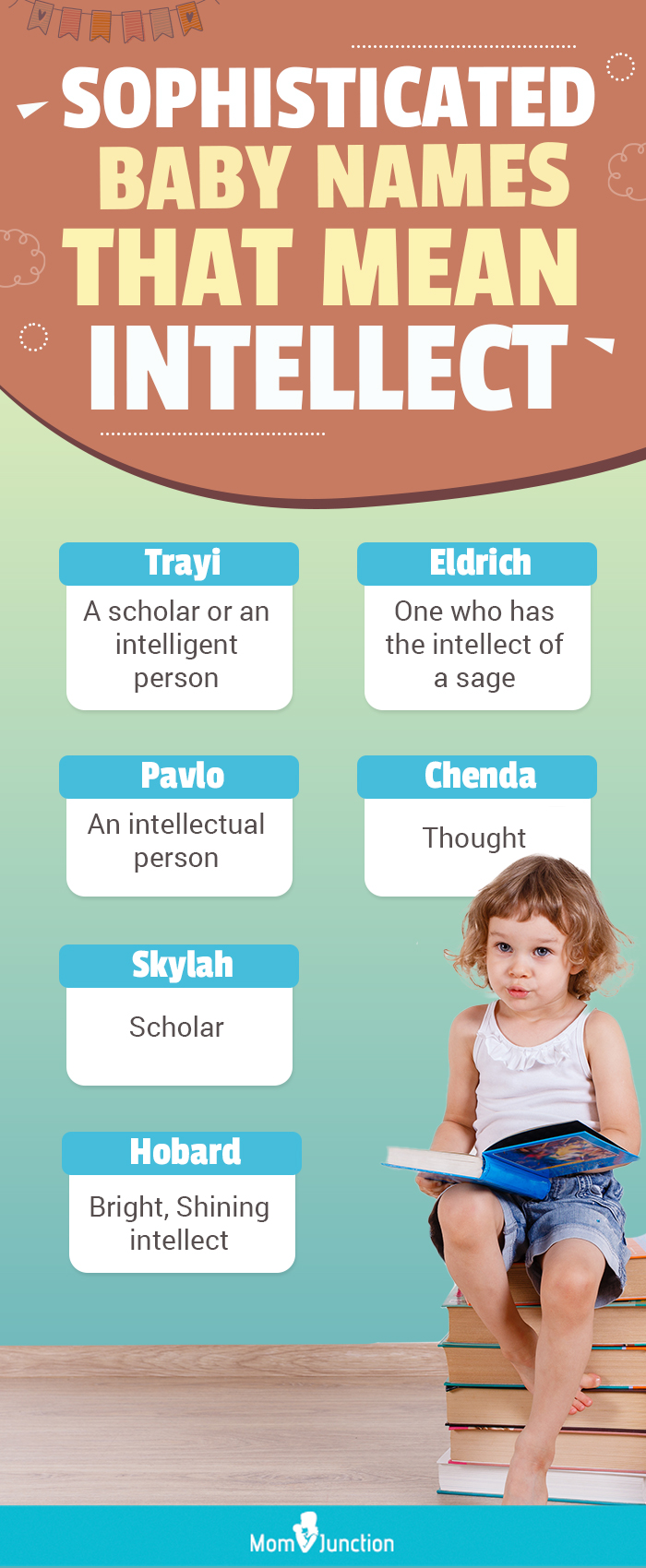 Sophisticated Baby Names That Mean Intellect (infographic)