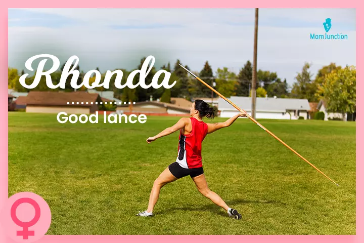 60s baby names, Rhonda means ‘good lance’