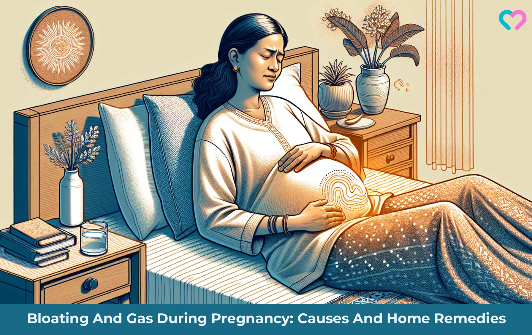 Bloating And Gas During Pregnancy: Causes And Home Remedies_illustration
