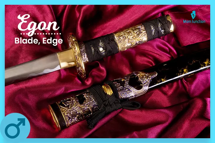 Austrian names, Egon means ‘Sword’s edge.’