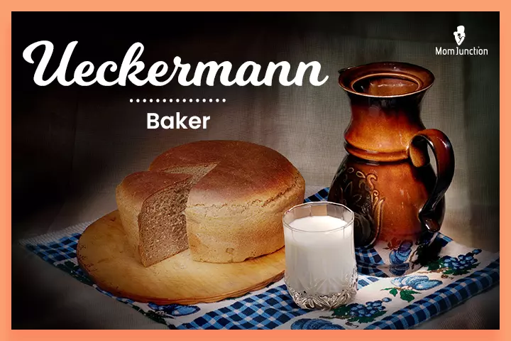 Last names with U, Ueckermann means ‘baker.’