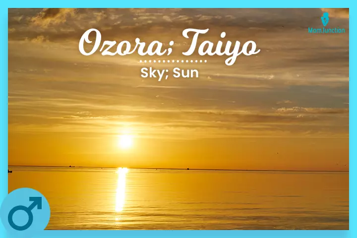 Ozora and Taiyo mean sky and sun.