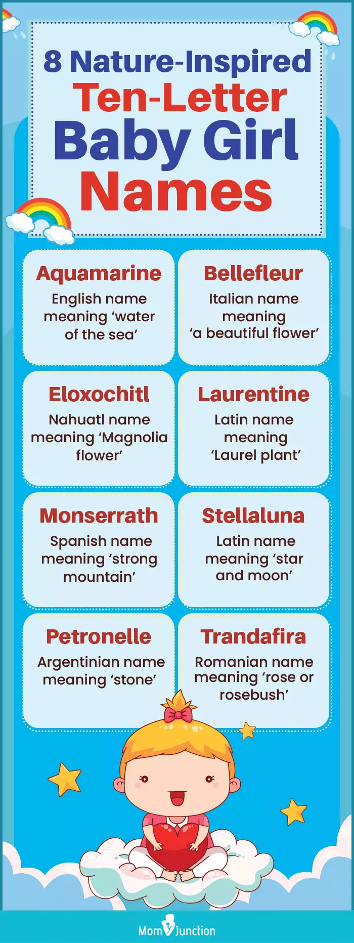 8 nature inspired ten letter baby girl names (infographic)