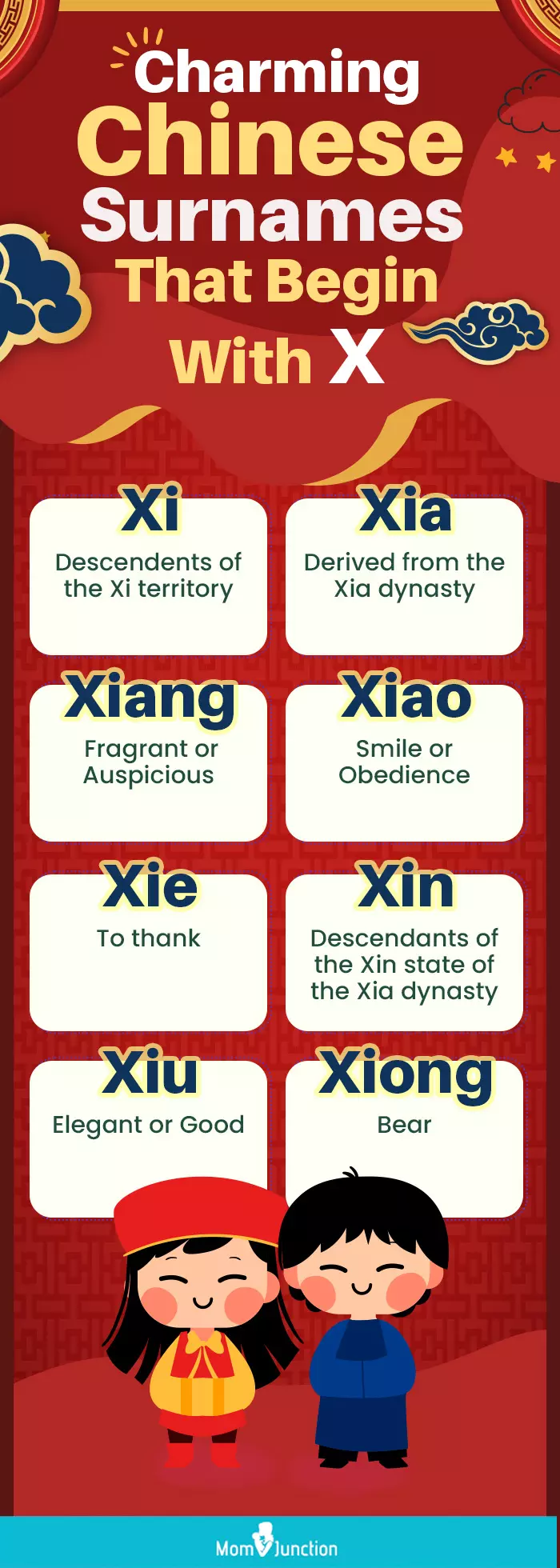 charming chinese surnames that begin with x (infographic)