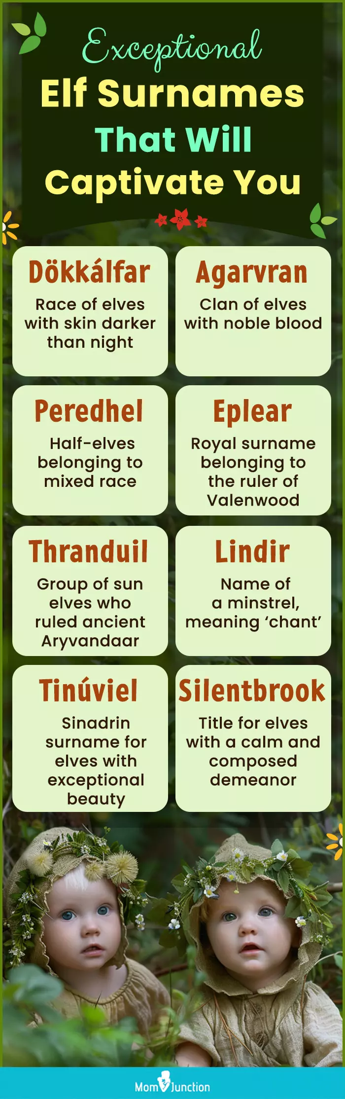 exceptional elf surnames that will captivate you (infographic)