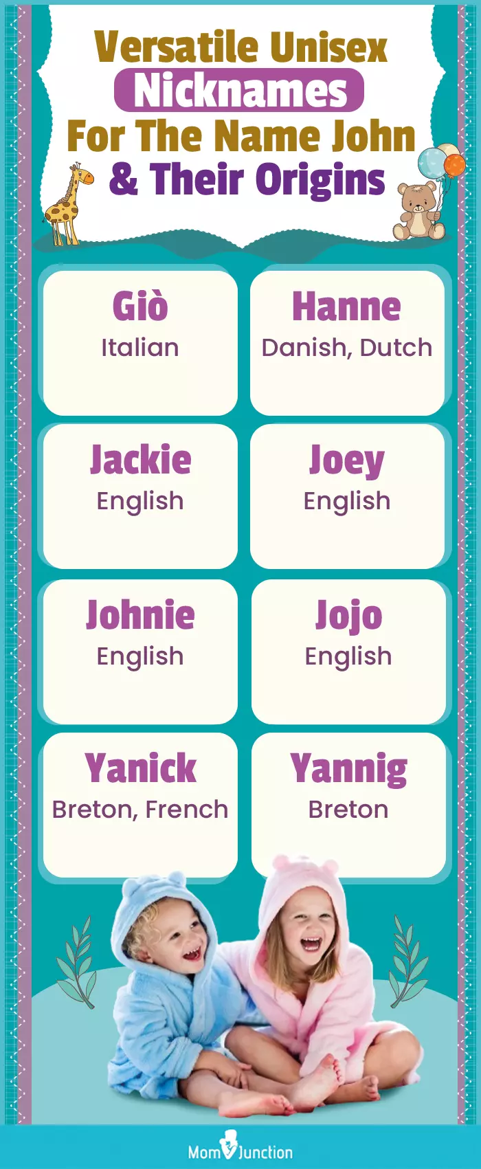 versatile unisex nicknames for the name john (infographic)