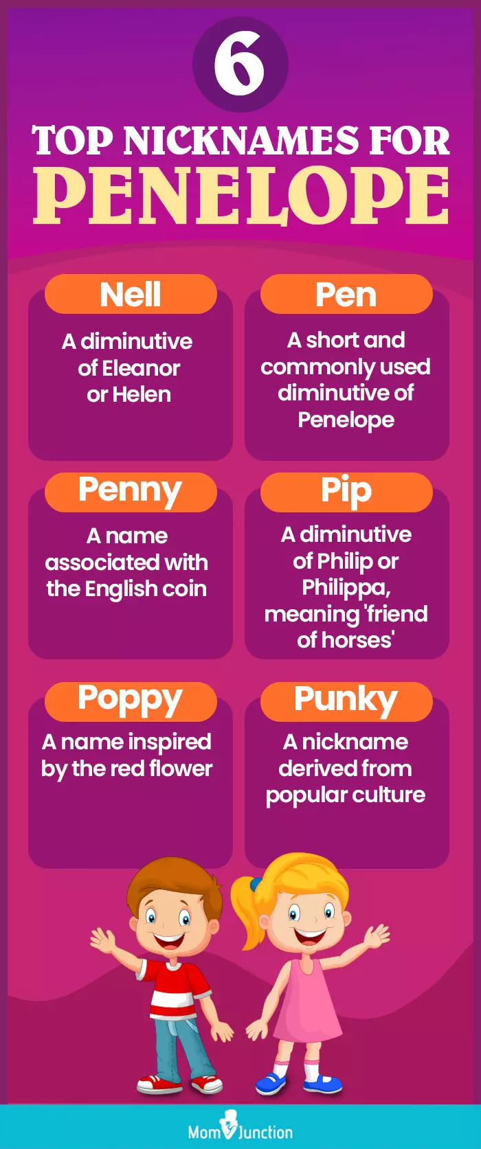 6 top nicknames for penelope (infographic)
