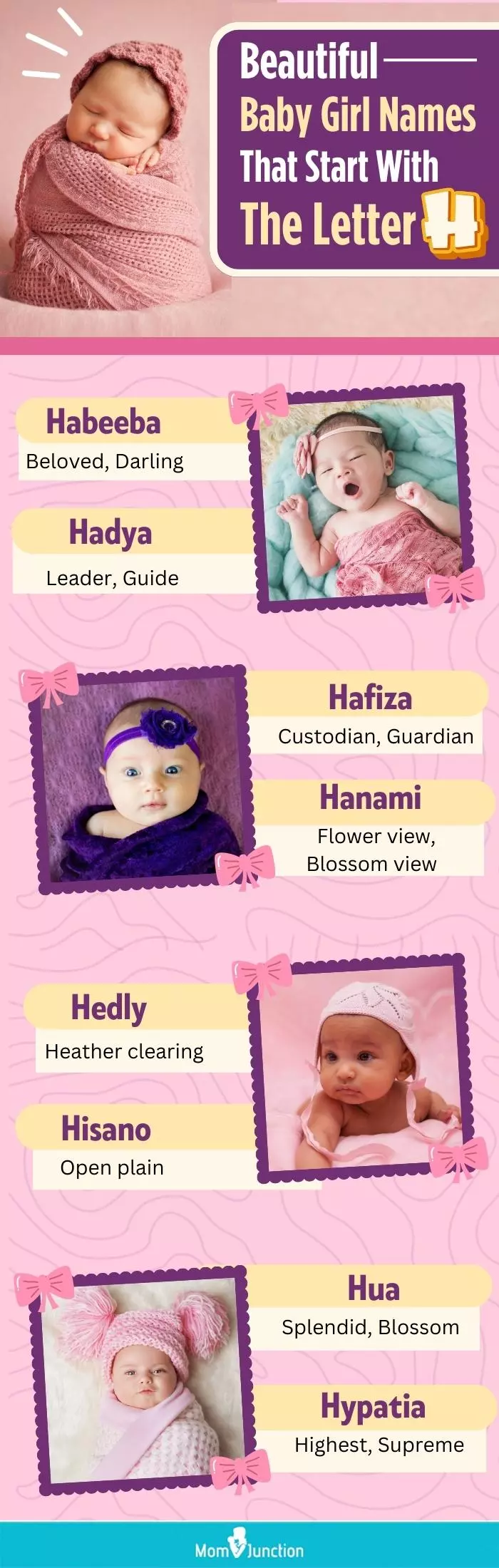 beautiful baby girl names that start with the letter h (infographic)