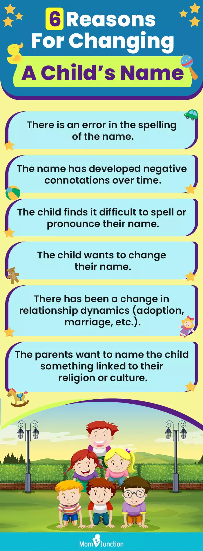 6 reasons for changing a child's name(infographic)