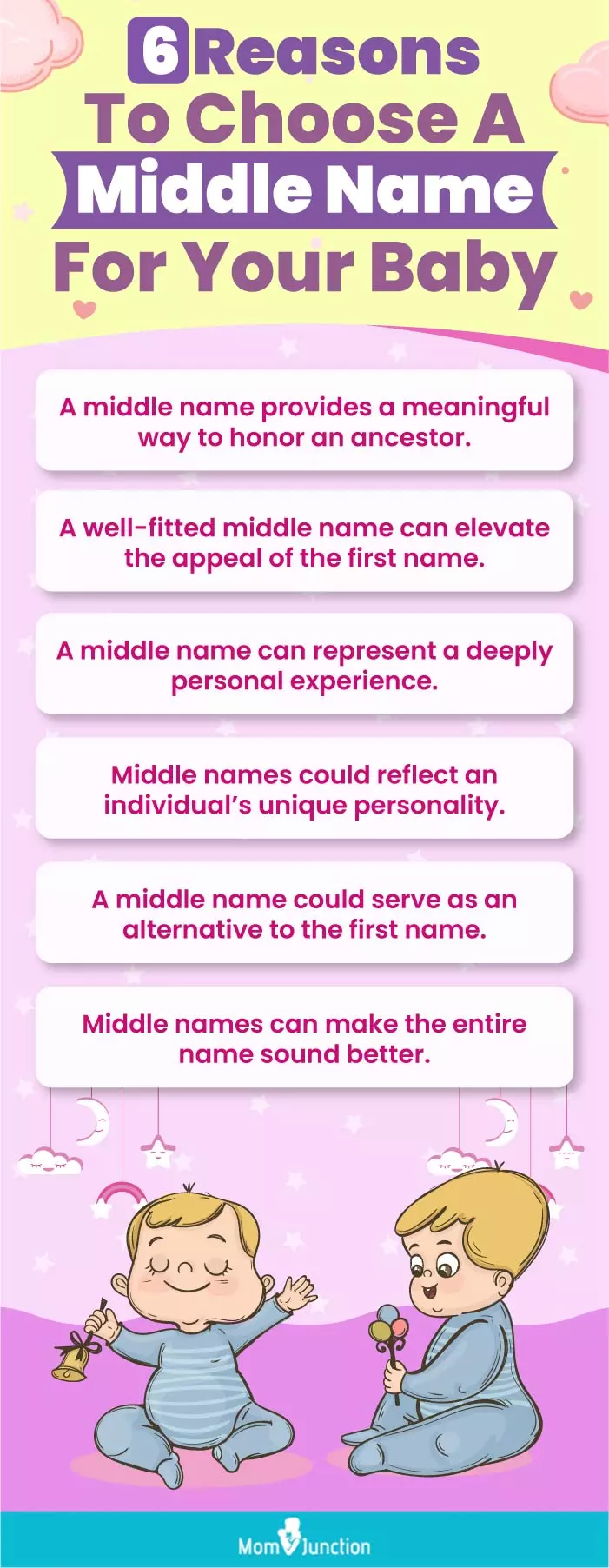 6 reasons to choose a middle name for your baby (infographic)