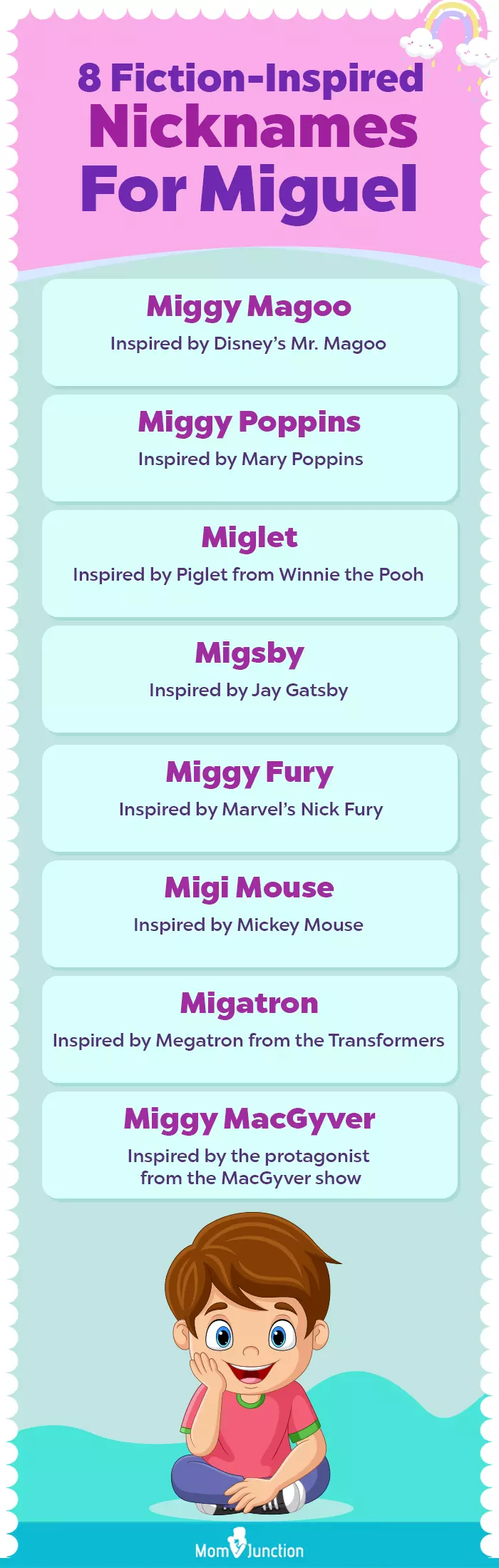 8 fiction inspired nicknames for miguel (infographic)