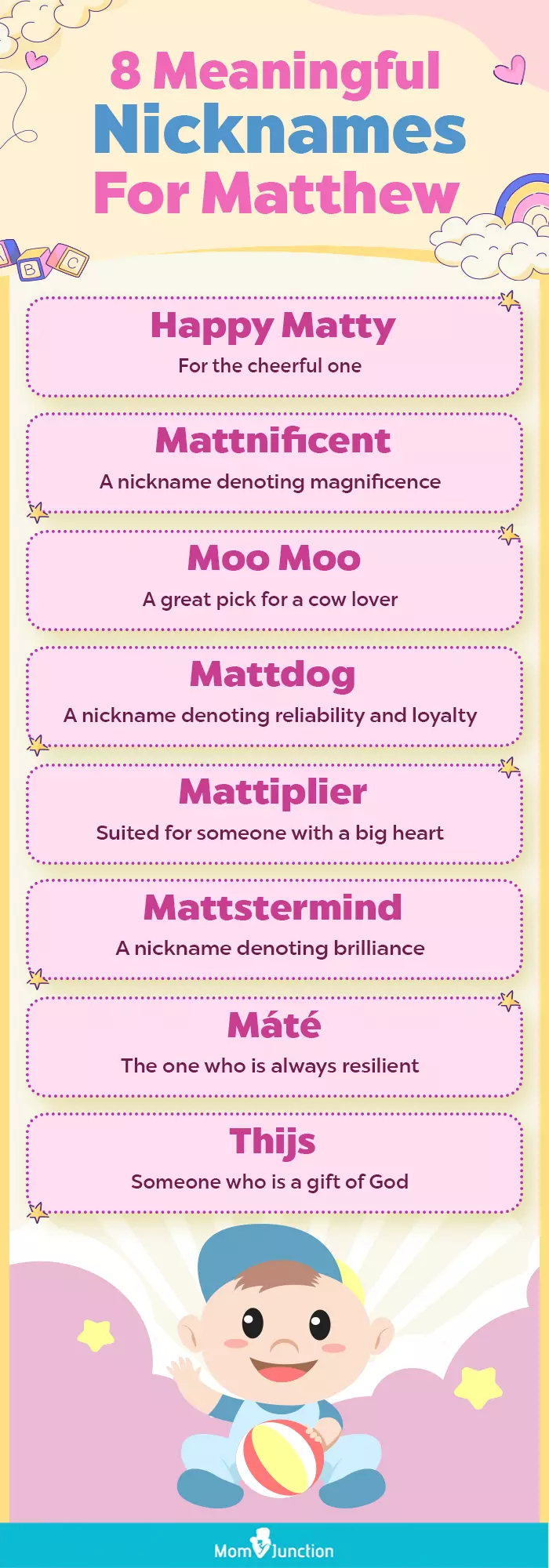 8 meaningful nicknames for matthew (infographic)