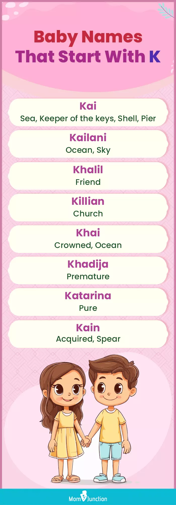 baby names that start with k (infographic)