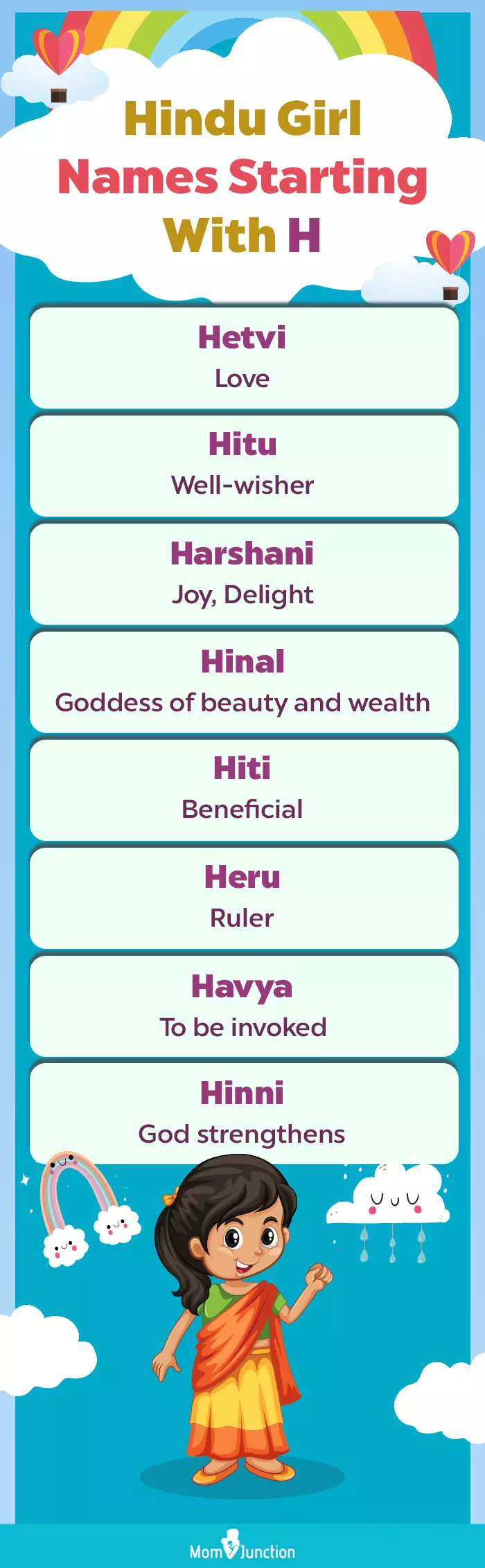 hindu girl names starting with h (infographic)