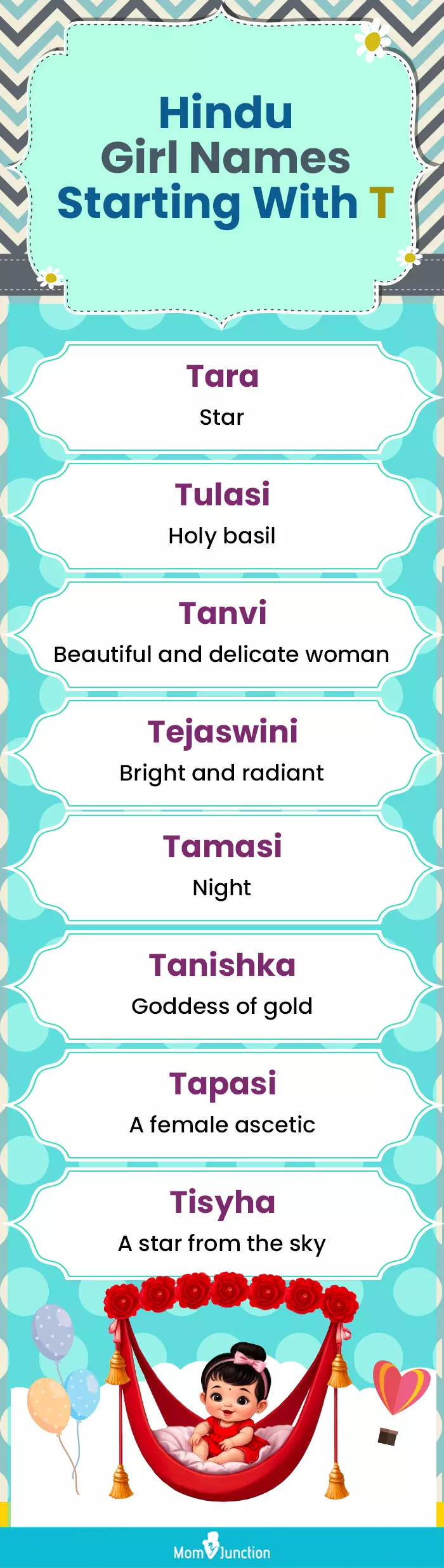 267 Hindu Baby Girl Names Starting With T