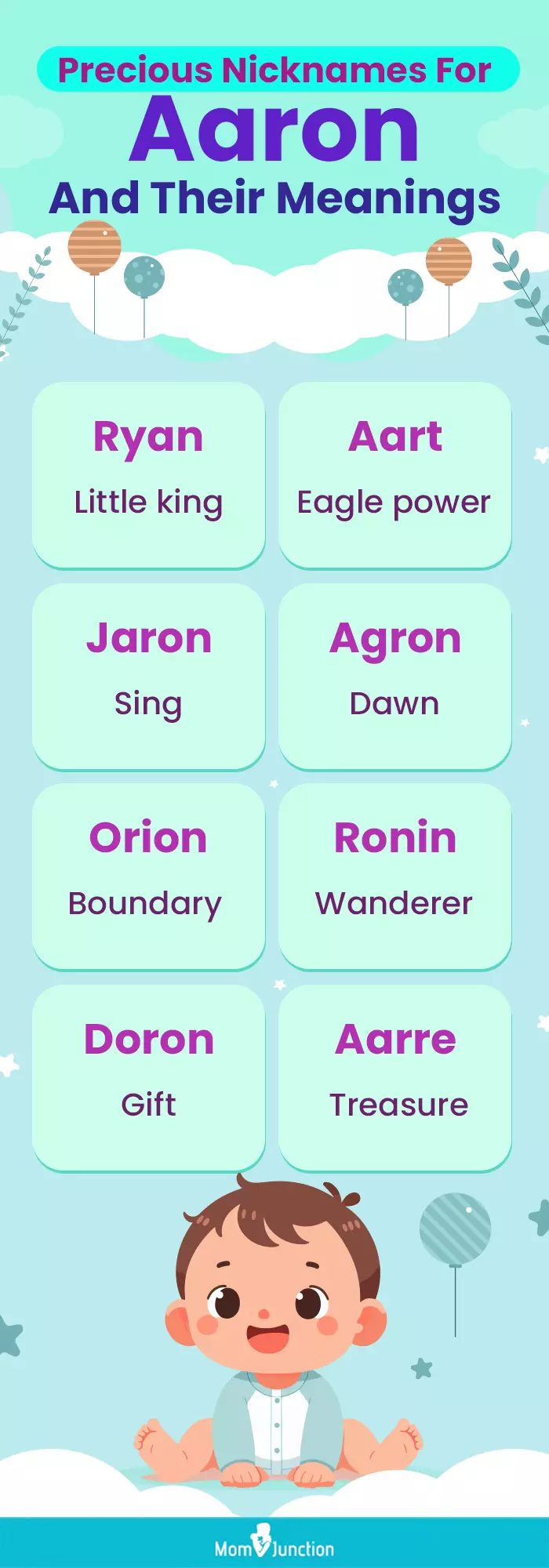 precious nicknames for aaron and their meanings (infographic)