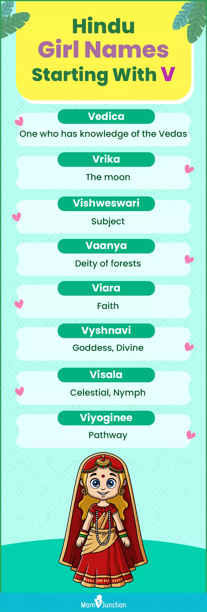 hindu girl names starting with v (infographic)