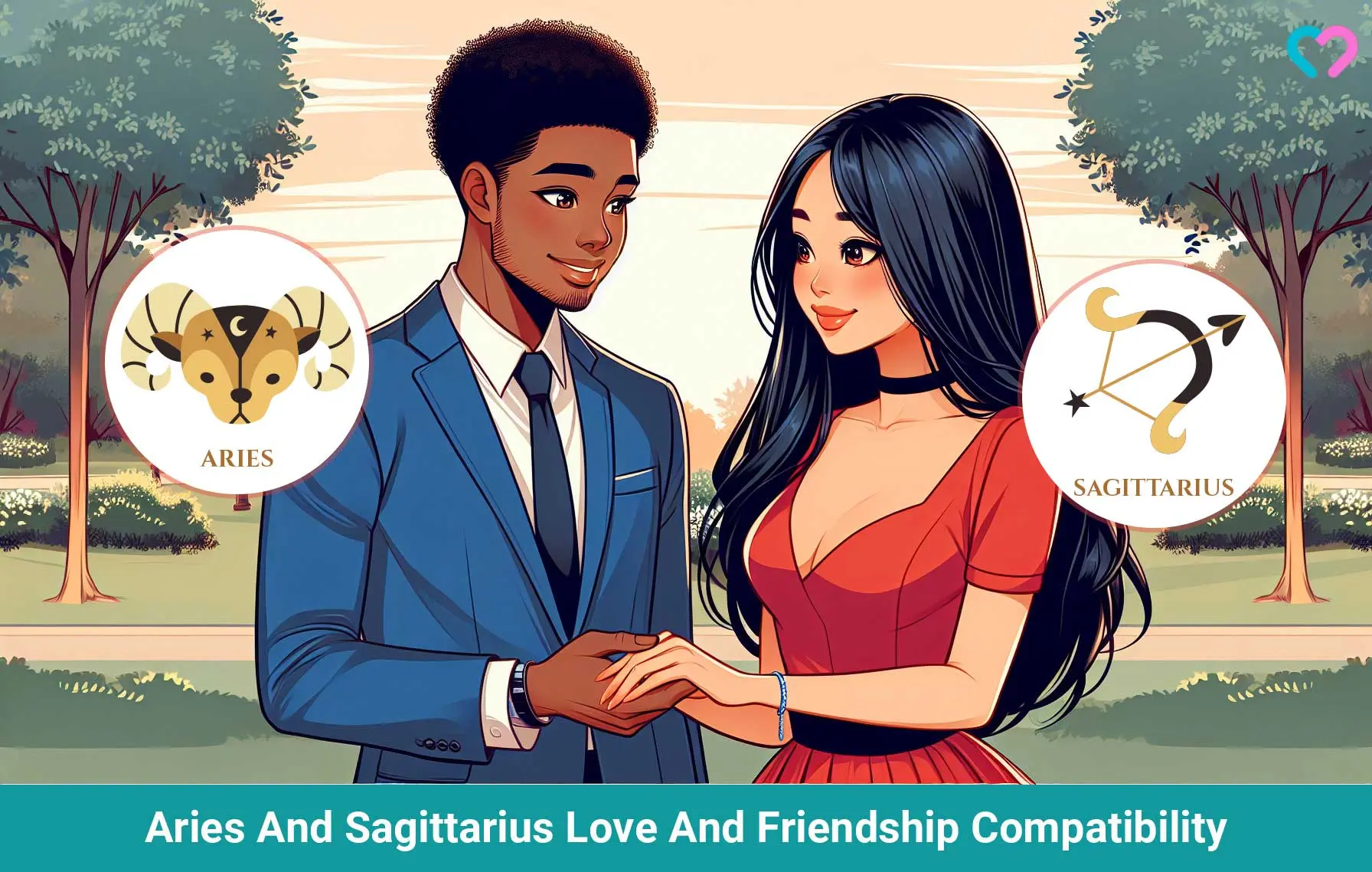 Aries And Sagittarius Love And Friendship Compatibility_illustration